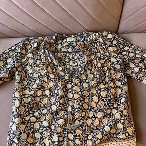 Faherty printed blouse